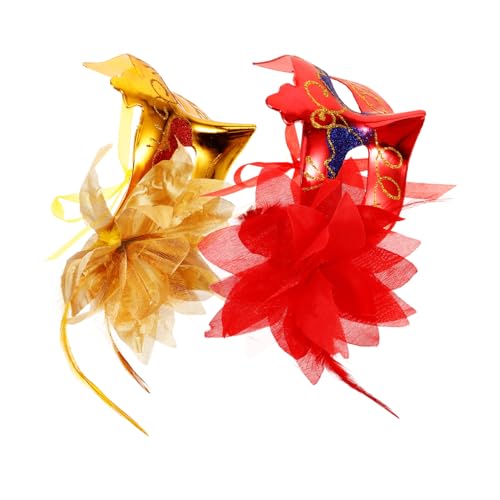 Garneck 2 Stück Karnevalsmasken Blüten Maske für Maskerade Cosplay Halloween Party Leicht und Tragbar Einzigartiges Design für von Garneck