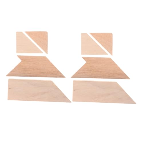 Garneck 2 Stück Kinderpuzzle Denksportpuzzle aus Holz Denksportaufgaben aus Holz Khaki von Garneck