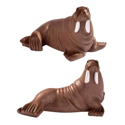 Garneck 2 Stück Kleine Landschaftsornamente Strand deko Dekorationen künstlich Zahlen thematisiert Simulation Minifiguren aus Harz kleine Tierfiguren Mini-Harztiere Harzfiguren Light Brown von Garneck