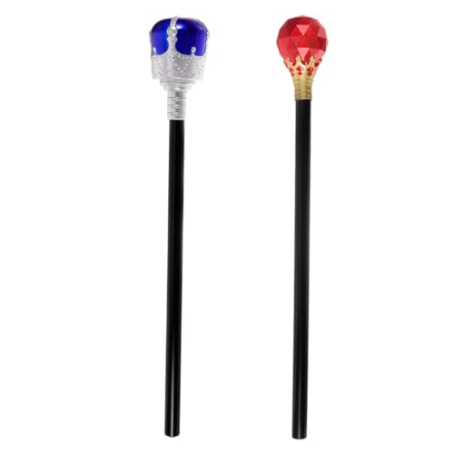 Garneck 2 Stück Königszepter Kinderparty Gefälligkeiten Für Streich Zauberstab Schaum Schild Stock Halloween Led Königliches Dekorationen Plastik von Garneck