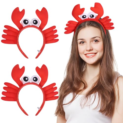 Garneck 2 Stück Krabben-Stirnbänder, rote Krabben-Haar-Accessoires, Tier-Stirnband für Cosplay, Party-Dekorationen, 24 x 20 cm Garneck 2 Stück Krabben-Stirnbänder, rote Krabben-Haar-Accessoires, Tier-Stirnband für Cosplay, Party-Dekorationen, 24 x 20 cm von Garneck