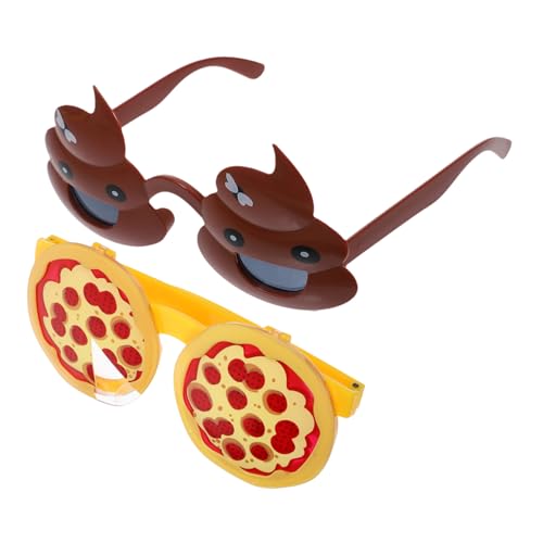 Garneck 2 Stück Kreative Kostümbrillen aus PC Material Lustige Partybrillen als Foto Requisiten mit Pizza und Kacka Motiven für Geburtstag Halloween Karneval Garneck 2 Stück Kreative Kostümbrillen aus PC Material Lustige Partybrillen als Foto Requisiten mit Pizza und Kacka Motiven für Geburtstag Halloween Karneval von Garneck
