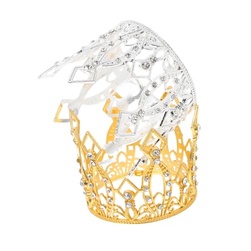 Garneck 2 Stück Kuchendekorationskrone Kleine Krone Hochzeits-cupcake-topper Kronen Krone Für Kuchendeckel Kuchen Topper Babyparty Krone Parteibevorzugung Krone Für Blumenstrauß Legierung von Garneck