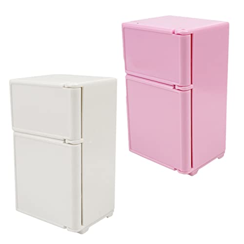 Garneck 2 Stück Kühlschrank für Puppenhäuser Teiliges Möbel Realistisches Kühlschrank für Kreative DIY Gestaltung und Puppenhaus Dekoration von Garneck