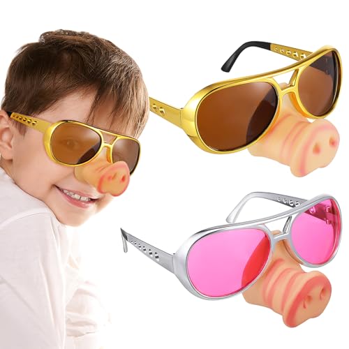 Garneck 2 Stück Lustige Brillen Für Kinder Kreative Schweinenase-Brillen Für Partys Cosplay-Kostüme Lustige Foto-Requisiten Geburtstagsfeiern von Garneck