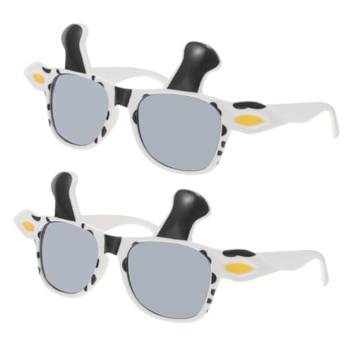 Garneck 2 Stück Lustige Kuhbrille mit Schwarz weißen Flecken für Kostüm Party Foto Requisiten Kreative Karneval Brille mit Übergroßen Augen für Kuh Kostüm Cosplay Zubehör von Garneck