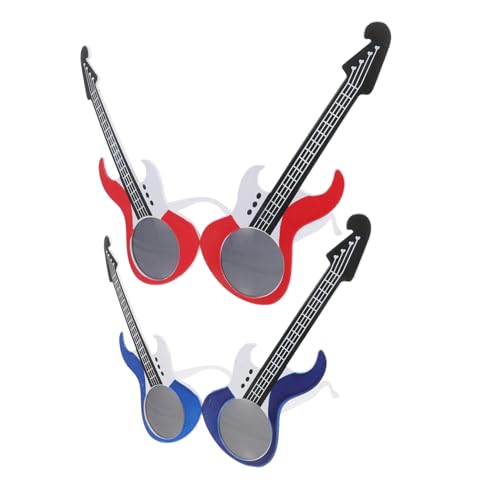 Garneck 2 Stück Lustige Party Sonnenbrillen Elektrische Gitarre Design Leichte Brillen für Erwachsene Einzigartige Scherzbrillen für Frauen und Männer Langlebiges Material von Garneck