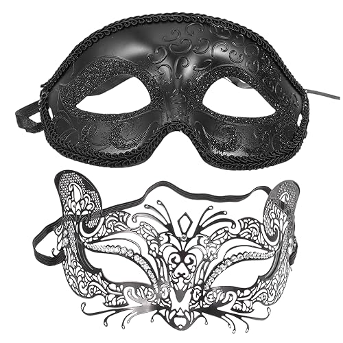 Garneck 2 Stück Masquerade Masken für Damen Mysteriöse Partymasken mit Glitzer für Karneval Halloween und Themenpartys Stilvolle Accessoires für Unvergessliche Anlässe Garneck 2 Stück Masquerade Masken für Damen Mysteriöse Partymasken mit Glitzer für Karneval Halloween und Themenpartys Stilvolle Accessoires für Unvergessliche Anlässe von Garneck