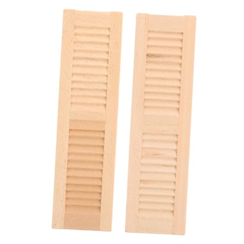 Garneck 2 Stück Maßstab Mini Jalousien Dekorative Möbel Fenster Shutters für Puppenhaus Weihnachtsdeko Kreatives DIY Zubehör von Garneck