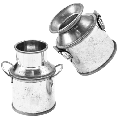 Garneck 2 Stück Mini-Blumentopf aus Weißblech Milchflasche klein Behälter Milchpackung Zubehör für Puppenhäuser Mini-Eimer Miniatur-Eimer-Ornament Miniaturfiguren Legierung Garneck 2 Stück Mini-Blumentopf aus Weißblech Milchflasche klein Behälter Milchpackung Zubehör für Puppenhäuser Mini-Eimer Miniatur-Eimer-Ornament Miniaturfiguren Legierung von Garneck