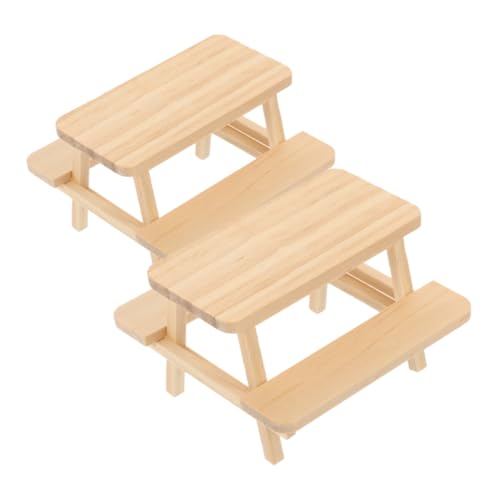 Garneck 2 Stück Mini-Tisch Und Stuhl Aus Einem Stück Lärm Puppenhaus-möbeltisch Mini-puppenhausmöbel Miniatur Mini-picknicktisch Puppenhaus Wohnzimmer Möbel Märchenhafte Gartenbank Holz Garneck 2 Stück Mini-Tisch Und Stuhl Aus Einem Stück Lärm Puppenhaus-möbeltisch Mini-puppenhausmöbel Miniatur Mini-picknicktisch Puppenhaus Wohnzimmer Möbel Märchenhafte Gartenbank Holz von Garneck