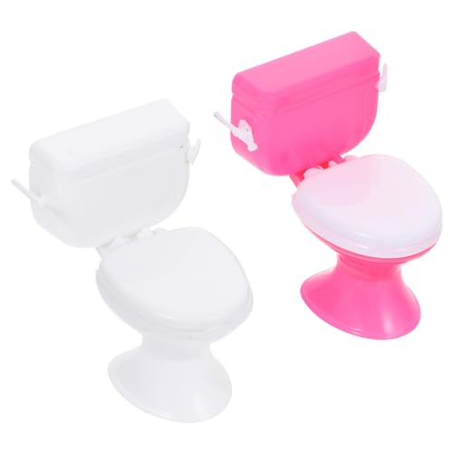 Garneck 2 Stück Mini -Tischtoilette nachgemachtes simuliertes engstes Werkzeugspielzeug Hausspielzeug interessantes Kinderspielzeug Plastik Weiß Garneck 2 Stück Mini -Tischtoilette nachgemachtes simuliertes engstes Werkzeugspielzeug Hausspielzeug interessantes Kinderspielzeug Plastik Weiß von Garneck