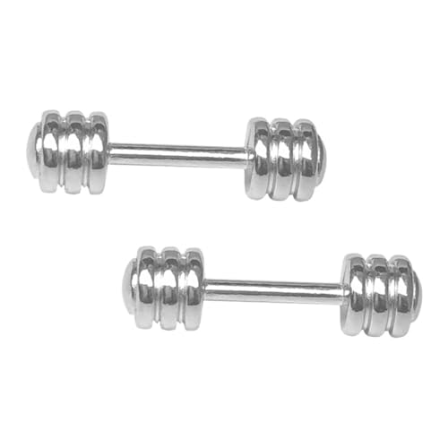 Garneck 2 Stück Miniatur Metall Hanteln Realistisches Fitnessmodell für Puppenhaus Raumdekoration Wunderschönes Design für Erwachsene von Garneck