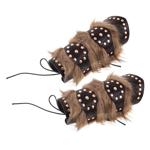 Garneck 2 Stück Mittelalterliche Armguards aus PU-Material mit Nieten und Weichem Futter Robuste Renaissance-armschützer für Wikinger-Cosplay Halloween-kostüm Zubehör Komfortabel und Garneck 2 Stück Mittelalterliche Armguards aus PU-Material mit Nieten und Weichem Futter Robuste Renaissance-armschützer für Wikinger-Cosplay Halloween-kostüm Zubehör Komfortabel und von Garneck
