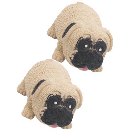 Garneck 2 Stück Mops Stressabbau Halloween dehnbares Quetschspielzeug für Halloween für kinderspielzeug entzückendes Hundespielzeug Zappelspielzeug Masse von Garneck