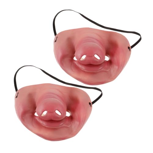 Garneck 2 Stück Pig Nose für Erwachsene Lustige Halbmaske für Karneval Halloween Fasching und Partys Realistisches Design Ergonomisch und von Garneck
