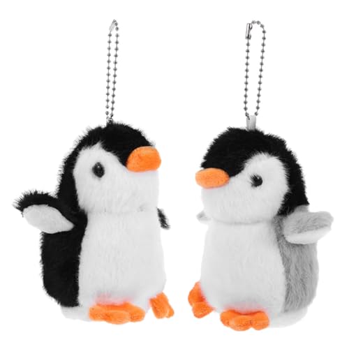 Garneck 2 Stück Pinguin-Puppe-anhänger Schlüsselanhänger Kuscheltier Taschenanhänger Kawaii Keychain Ausgestopfter Pinguin Rucksackzauber Süßer Tier-schlüsselanhänger Plüsch von Garneck