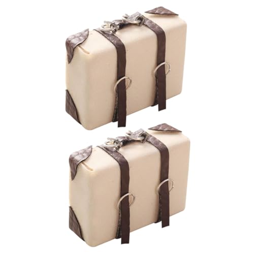 Garneck 2 Stück Puppenhaus Miniatur Leere Tasse Wasserbecher Mini Modell Zubehör Miniatur Puppen Puppenhaus Miniatur Zubehör Puppengepäck Koffer Kit Polyurethan von Garneck