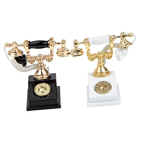 Garneck 2 Stück Puppenhaus Ornamente Mini Weißes Puppenhaus Retro Zubehör Puppenhaus Möbel Vintage Wählscheibentelefon Vintage Heimdekor Telefon Puppenmöbel Puppenhaus Garneck 2 Stück Puppenhaus Ornamente Mini Weißes Puppenhaus Retro Zubehör Puppenhaus Möbel Vintage Wählscheibentelefon Vintage Heimdekor Telefon Puppenmöbel Puppenhaus von Garneck