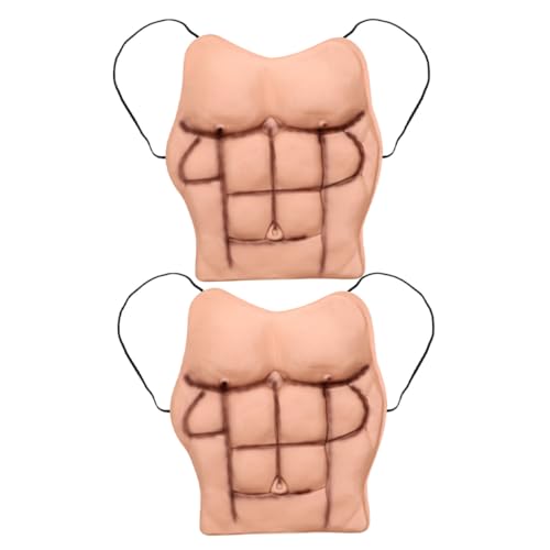 Garneck 2 Stück Realistische Falsche Männer Brust Bauchmuskeln Kostüm für Halloween Cosplay Party Verstellbar Wiederverwendbar Einfache Reinigung Garneck 2 Stück Realistische Falsche Männer Brust Bauchmuskeln Kostüm für Halloween Cosplay Party Verstellbar Wiederverwendbar Einfache Reinigung von Garneck