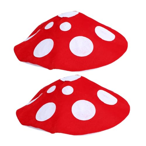 Garneck 2 Stück Rotes Pilz Mützen Damenmütze Weiches Material Leicht Atmungsaktiv Für Karneval Fasching Kostümparty Cosplay Accessoire Garneck 2 Stück Rotes Pilz Mützen Damenmütze Weiches Material Leicht Atmungsaktiv Für Karneval Fasching Kostümparty Cosplay Accessoire von Garneck
