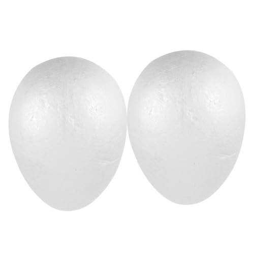 Garneck 2 Stück Schaumstoff Eier Mehrere Zeichnungen Dekorativer Schaumstoff Unbemalte Formen Kleiner Eierschaum Großes Ei Malerei DIY Schaumstoffbälle Produkt Eier Zum Basteln von Garneck