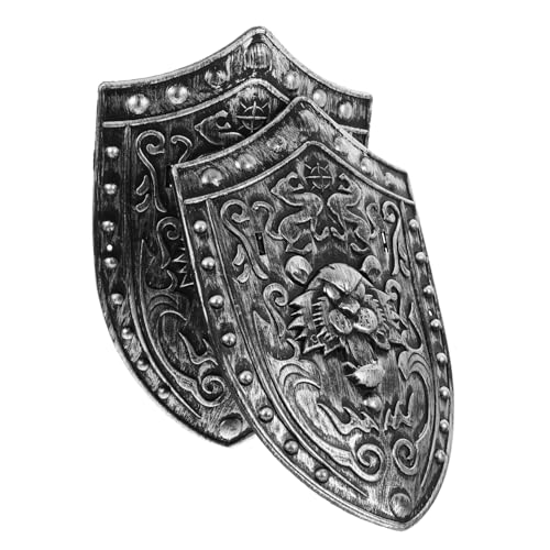 Garneck 2 Stück Schild Mittelalterlicher Ritter Kostüm Zubehör mit Löwenmotiv für Halloween Cosplay Party Jungen Schild von Garneck