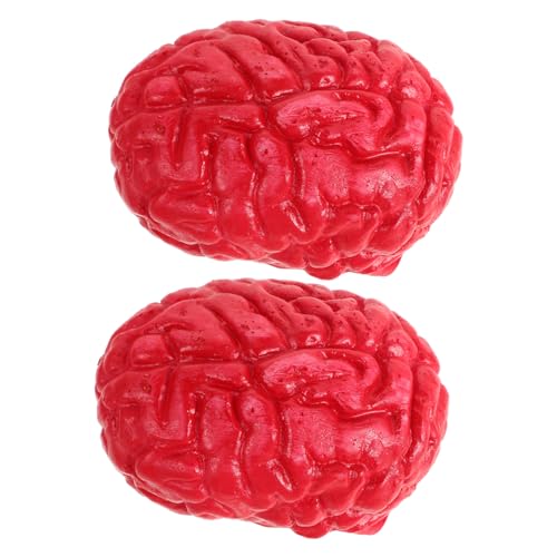 Garneck 2 Stück Simulation Menschlicher Organe -Ornamente Gefälschte Körperteile Halloween-Skelett Falsche Knochen Skelett Gefälschtes Skelett Skelette Rot Emulsion von Garneck