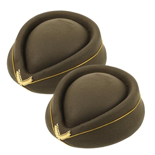 Garneck 2 Stück Stewardess Hüte aus Acrylfaserfilz Klassische Beret Form Atmungsaktiv und Wärmend für Jahreszeiten Damen Kostüm Accessoire für Flugbegleiterinnen Cosplay und Halloween Garneck 2 Stück Stewardess Hüte aus Acrylfaserfilz Klassische Beret Form Atmungsaktiv und Wärmend für Jahreszeiten Damen Kostüm Accessoire für Flugbegleiterinnen Cosplay und Halloween von Garneck
