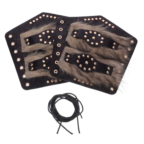 Garneck 2 Stück Teiliges Mittelalterliches Armbandset Verstellbare Vintage Armbänder Unisex für Cosplay LARP Halloween Historische Kostüm-Accessoires Braun Garneck 2 Stück Teiliges Mittelalterliches Armbandset Verstellbare Vintage Armbänder Unisex für Cosplay LARP Halloween Historische Kostüm-Accessoires Braun von Garneck