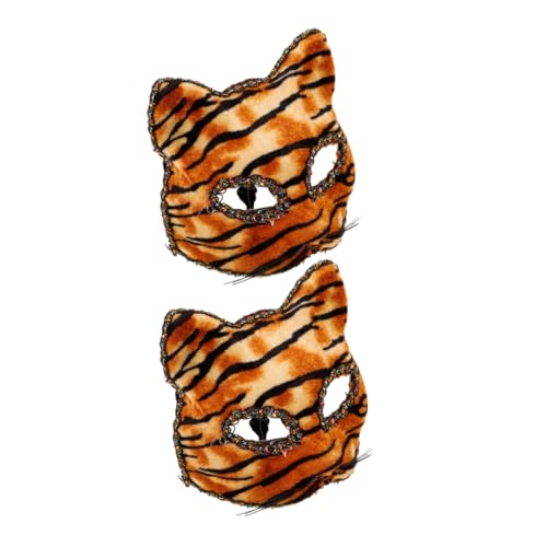 Garneck 2 Stück Tiger Halbgesichtsmaske mit Detailreichem Design Realistische Tier Cosplay Maske für Halloween Maskenball Karneval und Kostümparty Atmungsaktiv Vielseitig Einsetzbar Garneck 2 Stück Tiger Halbgesichtsmaske mit Detailreichem Design Realistische Tier Cosplay Maske für Halloween Maskenball Karneval und Kostümparty Atmungsaktiv Vielseitig Einsetzbar von Garneck