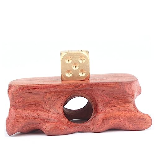 Garneck 2 Stück Unterhaltungswürfel Jumbo-Würfel große Würfel einzigartige Würfel brettspiele boardgame Metallwürfel brettspielr Goldfarbe Kneipenwürfel Spielwürfel Messingwürfel Golden von Garneck