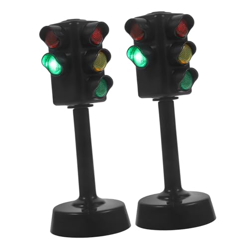 Garneck 2stücke Verkehrssignale Lampe Spielzeug Ampel Modell Spielzeug Für Junge Mädchen Früherziehung Verkehrszeichen Modell Für Home Shop von Garneck