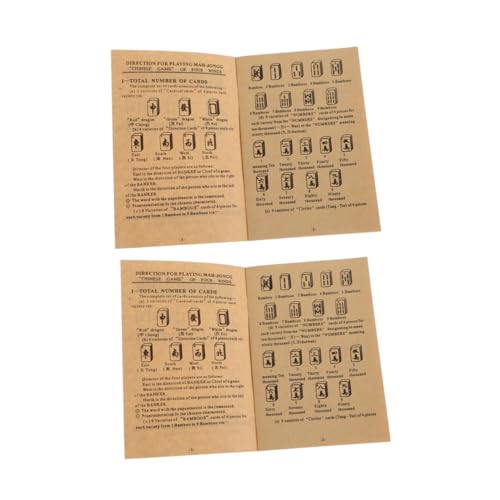 Garneck 2 Stück Mahjong Lernhandbuch für Anfänger und Fortgeschrittene Ausführliches Regelhandbuch für Brettspiele Chinesisches Mahjong Tutorial mit Klaren Anweisungen und Strategien von Garneck