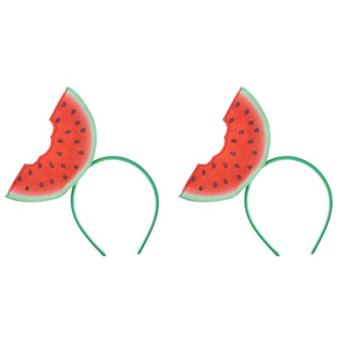 Garneck 2 Stück Wassermelone Stirnband Sommer Bopper Kopfbedeckung Filztuch Rot 22,9 x 20,6 x 4,9 cm Kostüm Zubehör für Damen von Garneck