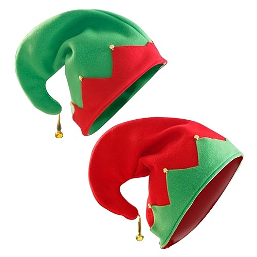 Garneck 2 Stück Weihnachtliche Kleine Elfenmützen aus Hochwertigem Material Teiliges Rot und Grün Handgefertigte Niedliche Glocken Kappen für Festliche Partys und Kreative Kostüme Garneck 2 Stück Weihnachtliche Kleine Elfenmützen aus Hochwertigem Material Teiliges Rot und Grün Handgefertigte Niedliche Glocken Kappen für Festliche Partys und Kreative Kostüme von Garneck