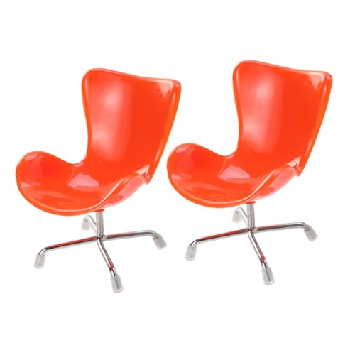 Garneck 2 Stück Zarte Mini Hausdekoration Mini Puppenmöbel Dekoration Puppenzubehör Verschleißfester Mini Stuhl Mini Dekorativer Mini Stuhl Realistischer Mini Stuhl von Garneck