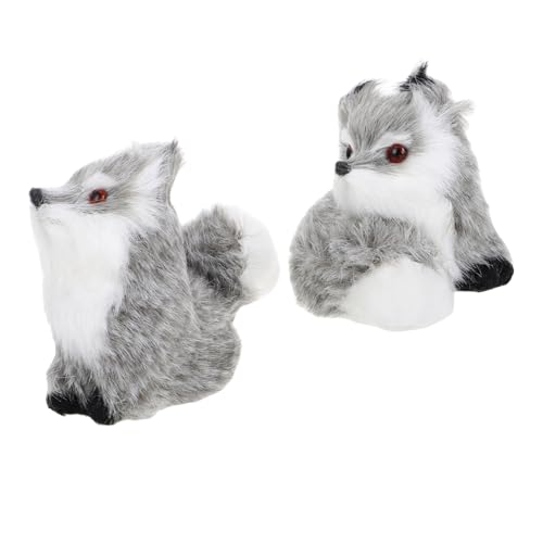 Garneck 2 Stück kleine fuchsverzierung Plüschtier Fuchs ausgestopft Mini Tiere Fox Plüsch Erwachsene Fuchs Plüsch Stofftier Tierfigur Fuchsschmuck Fuchs Fuchs Plastik Grau Garneck 2 Stück kleine fuchsverzierung Plüschtier Fuchs ausgestopft Mini Tiere Fox Plüsch Erwachsene Fuchs Plüsch Stofftier Tierfigur Fuchsschmuck Fuchs Fuchs Plastik Grau von Garneck