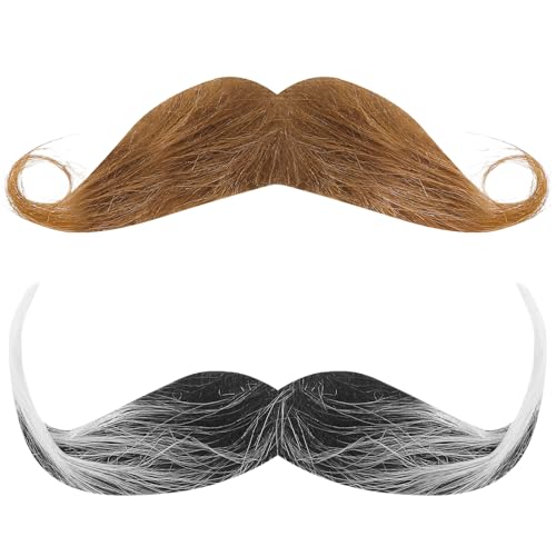 Garneck 2 Stücke Gefälschte Bart Prop Simulierte Schnurrbart Prop Halloween Party Cosplay Gefälschte Bart Dekoration Garneck 2 Stücke Gefälschte Bart Prop Simulierte Schnurrbart Prop Halloween Party Cosplay Gefälschte Bart Dekoration von Garneck