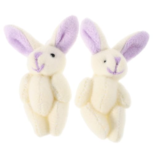Garneck 2 Stücke Joint Kaninchen Kleine Plüsch Puppe Gefüllte Kaninchen Lavendel von Garneck