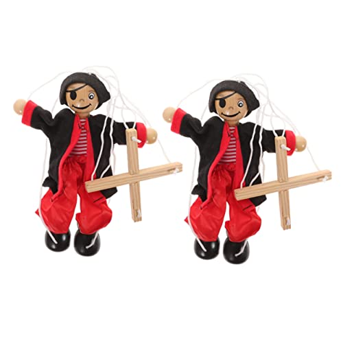 Garneck 2 Stücke Marionette Dinosaurier Puppe Puppen Auto Puppe Handpuppe Holz von Garneck