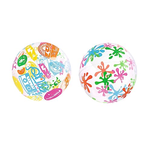 Garneck 2 Stücke aufblasbarer Ball für kinderspielzeug spielsachen für draußen strandparty luftbalons aufblasbares Schwimmbecken Schaum Wasserball Strandball für von Garneck