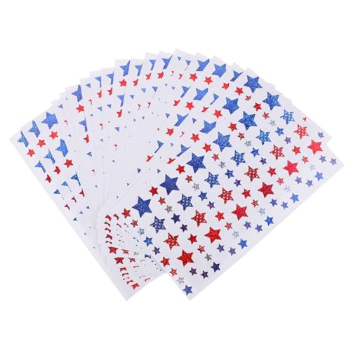 Garneck 20 Blatt Pentagramm-Aufkleber Glänzender Aufkleber Star-Studentenaufkleber Belohnungsaufkleber Belohnungssternaufkleber kleine glitzernde Sternaufkleber Stern Aufkleber - Garneck 20 Blatt Pentagramm-Aufkleber Glänzender Aufkleber Star-Studentenaufkleber Belohnungsaufkleber Belohnungssternaufkleber kleine glitzernde Sternaufkleber Stern Aufkleber - von Garneck