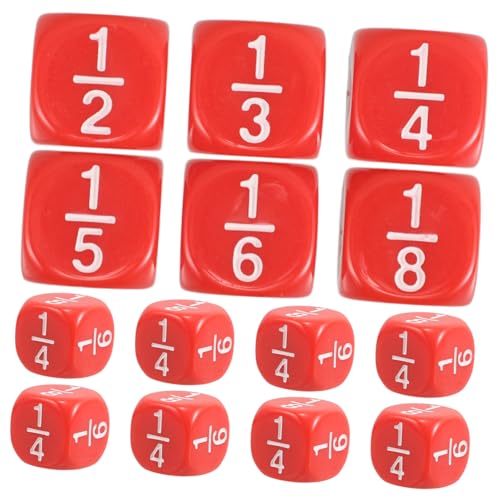 Garneck 20 Stück Bruchwürfel für Abgerundete Kanten Multifunktionale Lernwürfel für Mathematikunterricht für Klassenzimmer und Heimunterricht Sichere Materialien von Garneck