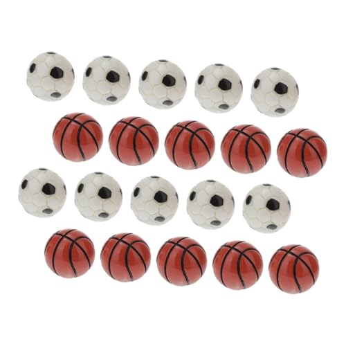 Garneck 20 Stück Fußball-Basketball-Modell Mini Puppenhaus Puppen-Basketballspielzeug Puppen-Fußball-Dekore realistische Basketball-Dekore simulierte Fußballdekore kleine Kugeldekore Harz Garneck 20 Stück Fußball-Basketball-Modell Mini Puppenhaus Puppen-Basketballspielzeug Puppen-Fußball-Dekore realistische Basketball-Dekore simulierte Fußballdekore kleine Kugeldekore Harz von Garneck