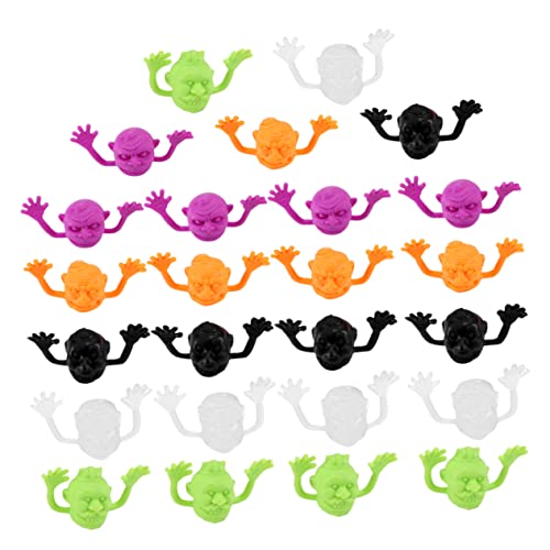 Garneck 20 Stück Halloween mit Geisterkopf Design Gruselige Fingerkappen für Partys für Schaurige Dekorationen und Geschichten Zufällige Farbe von Garneck