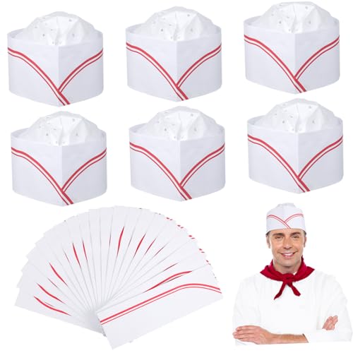 Garneck 20 Stück Kochmütze Erwachsene Party Kochen Geburtstag Hüte Für Männer Kostüm Herstellung Hüte Servieren Diner-hüte Küchenkappe Kellnerin Hut Soda-hut Kocht Einheitlichen Hut Papier Garneck 20 Stück Kochmütze Erwachsene Party Kochen Geburtstag Hüte Für Männer Kostüm Herstellung Hüte Servieren Diner-hüte Küchenkappe Kellnerin Hut Soda-hut Kocht Einheitlichen Hut Papier von Garneck