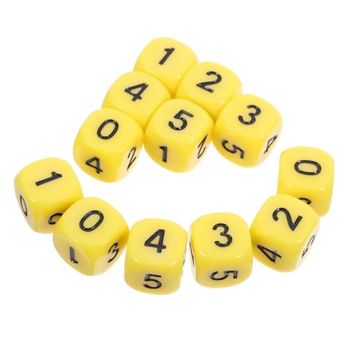 Garneck 20 Stück Lehrmittel für Mathe-Würfel Brettspiel Würfel 6-seitige Partyspielwürfel mit runden Ecken polyedrische Würfel Mini-Würfel ungewöhnliche Würfel Farkle Acryl Gelb Garneck 20 Stück Lehrmittel für Mathe-Würfel Brettspiel Würfel 6-seitige Partyspielwürfel mit runden Ecken polyedrische Würfel Mini-Würfel ungewöhnliche Würfel Farkle Acryl Gelb von Garneck