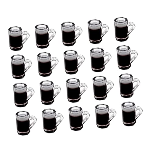 Garneck 20 Stück Mini-Bierkrug Mini-Trinkbecher Mini-Bierkrüge Tassen Puppenhaus-Bierkrüge Miniaturbecher für Puppenhaus Puppenhaus-Miniaturbecher Harz Zufällige Farbe von Garneck