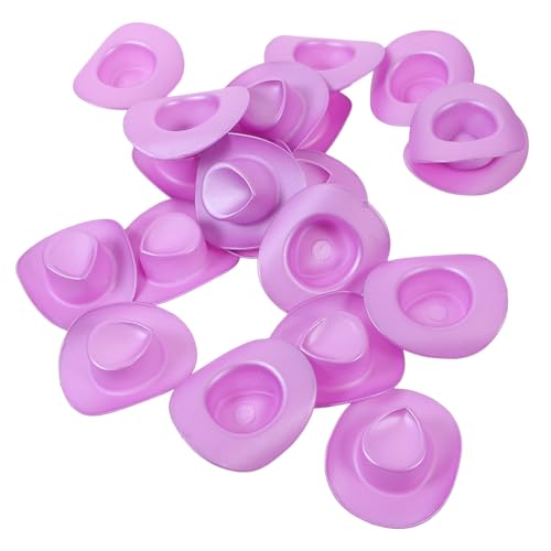 Garneck 20 Stück Mini Cowboyhut Winzige Cowgirlhüte Für Frauen Rosa Cowgirlhut Kunststroh Cowgirlhut Cowboyhüte Mini Weiß Mini Westernkappen Kinderhüte Großpackung Puppe Süße von Garneck